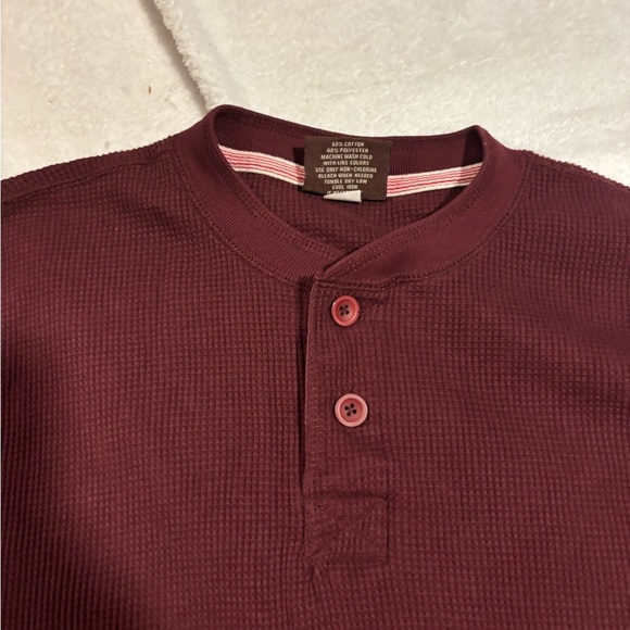 Men’s Large Steve & Barry's Maroon Long Sleeve Shirt - Picture 2 of 6